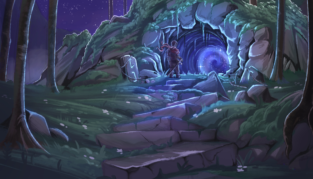 Entering the dark nightmare dungeon in Dream Slayers